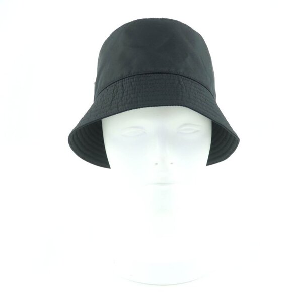 Prada 2 Hc137 re-nylon Triangle Logo Plate Triangle Plate Bucket Hat Black main image 12